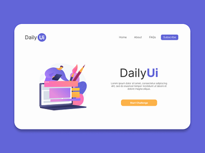 Re-design DailyUI Landing Page #DailyUI #100 branding design graphic design illustration logo typography ui ux uxdesign vector