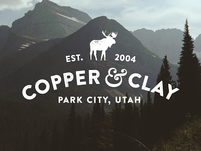 Copper & Clay Logo branding logo moose logo mountain logo park city park city logo real estate logo utah
