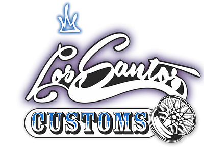 LosSantos Customs Logo design graphic design gta logo vector