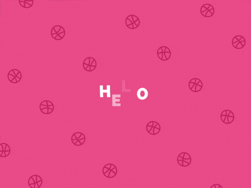 Hello Dribbble! animated text animation hello dribbble lettering loop motion design patterns