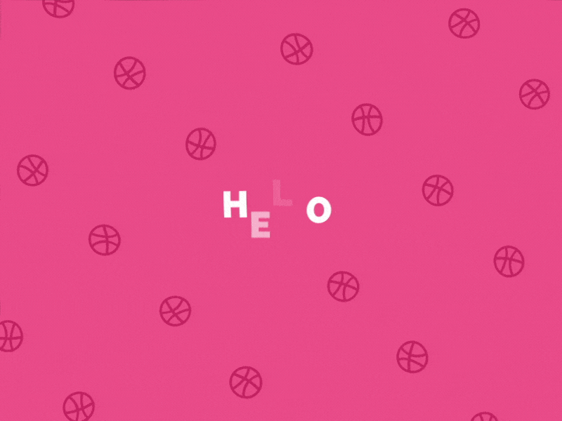 Hello Dribbble! hello dribbble patterns animated text lettering loop animation motion design