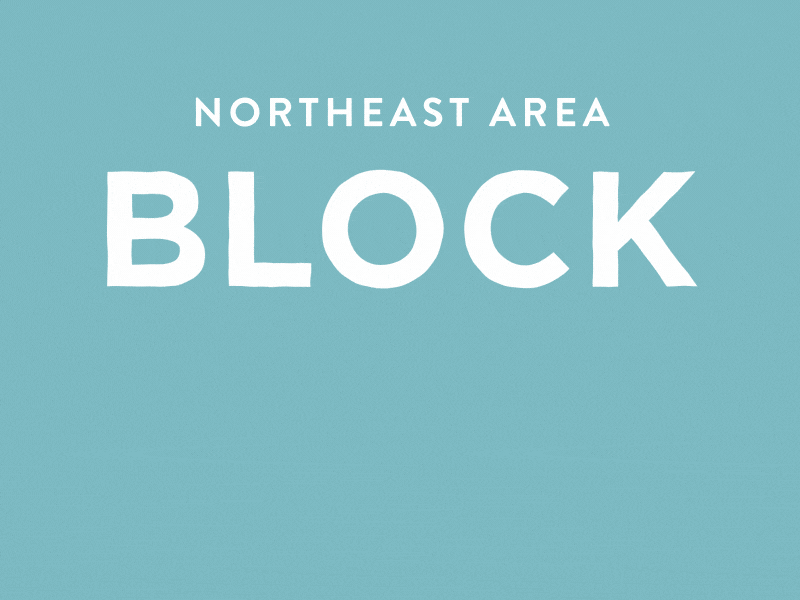 Block Party Animation 1/4 typography lettering motion design vector illustration after effects flat animation