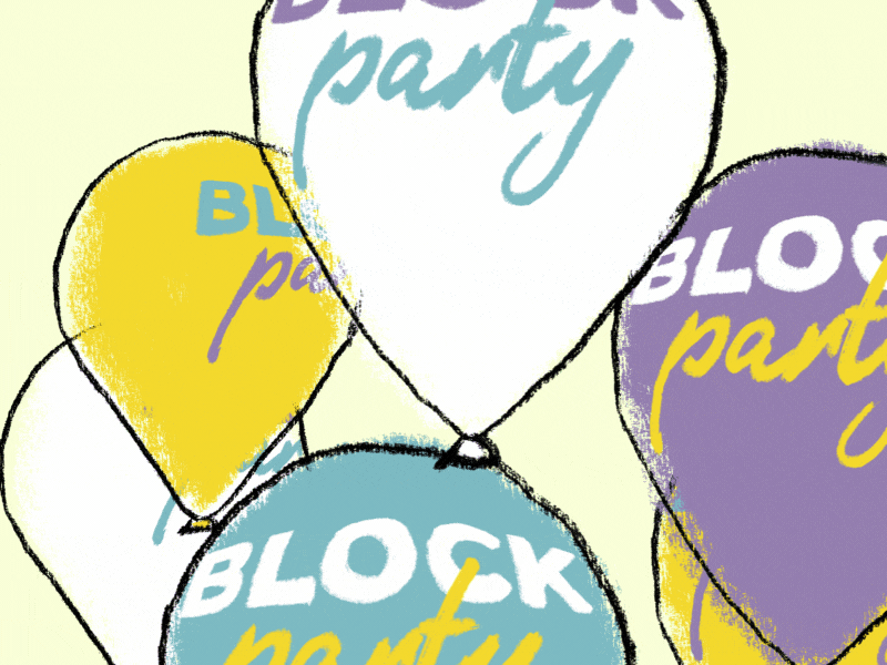Block Party Animation 2/4 adobe after effects animated animation cel animation celanimation clean design flat illustration loop motion design vector