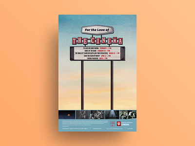 For the Love of ‘The Cinema’ film series poster cinema design film poster graphic design illustration illustrator photoshop poster poster art poster design procreate typography