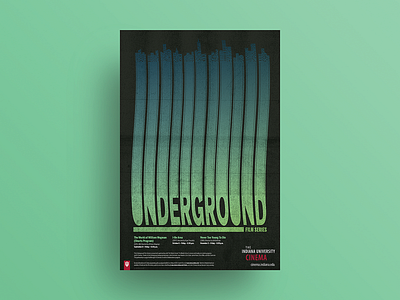 Fall 2017 Underground Film Series poster adobe illustrator design film poster graphic design grit illustration poster poster art poster design posters textures typography underground vector
