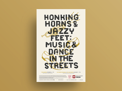 Honking Horns and Jazzy Feet film series poster design film poster graphic art graphic design handlettering handmadefont handmadetype illustration poster poster art poster design typography