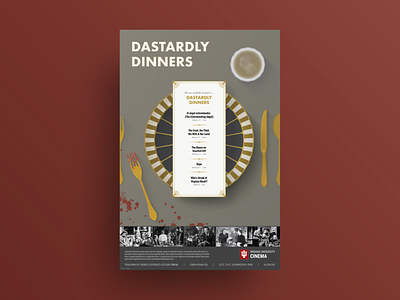 Dastardly Dinners film series poster design film poster graphic design illustration poster poster art poster design vector