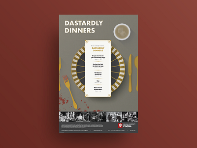 Dastardly Dinners film series poster