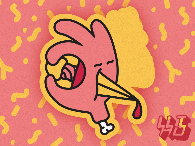 OK • KO chicken gif hand hj hoje hojehoytoday illustration lucaos