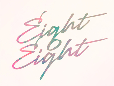 Eight O Eight Logo branding font handdrawn identity logo photoshop pink type typographic typography