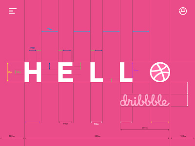 Hello Dribbble! dribbble first grid hello shot ui ux