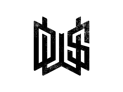 DWS Monogram design logo monogram texture type typography