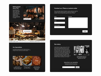 Bakery web design concept design designer figma landing page web web design web designer web designing webdesign website