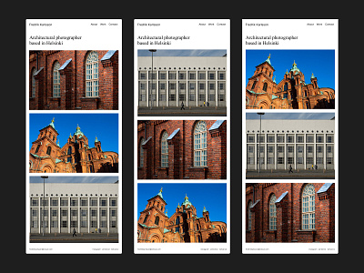 Architectural photographer landing page design concept design designer figma landing page web web design webdesign