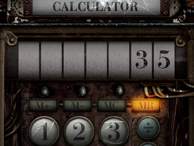 Steampunk Calculator app calculator iphone math steampunk