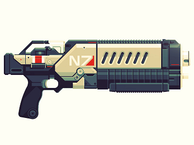 Epic Armory: N7 Crusader Shotgun armory epic epicarmory gun illustration mass effect shotgun weapon