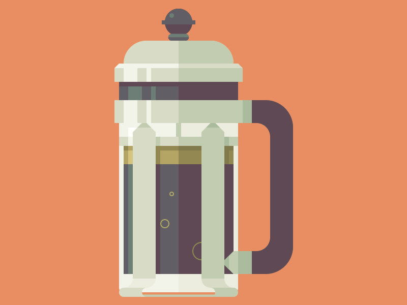 Press of the French (GIF) animation coffee french press gif illustration java