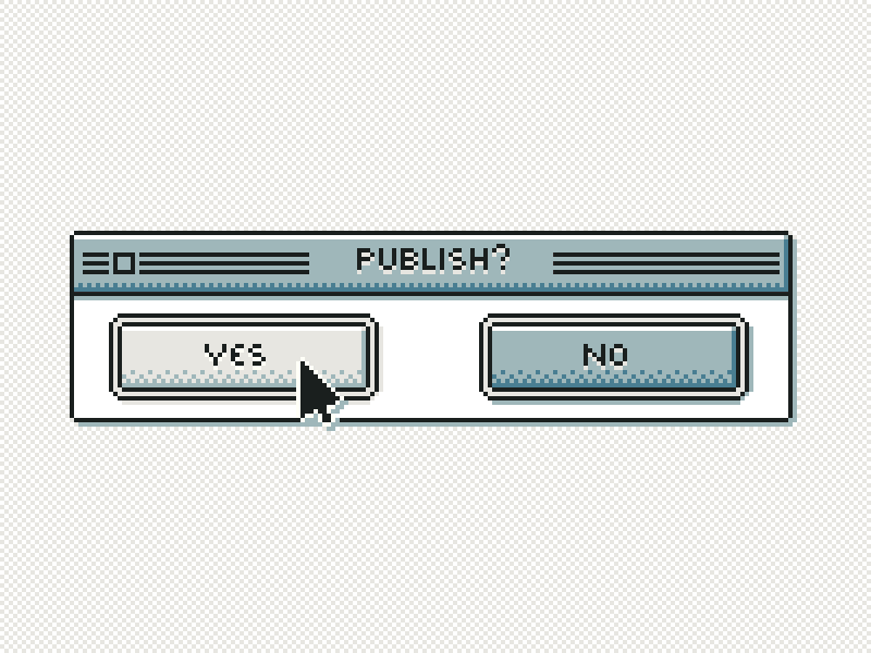 Writing for the Web 8 bit button illustration