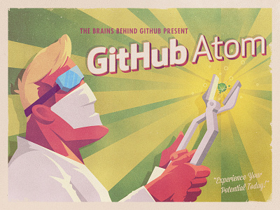 Github Atom Concepts atom github illustration science