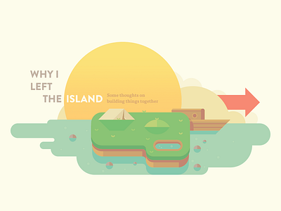 Why I Left The Island blog editorial illustration post