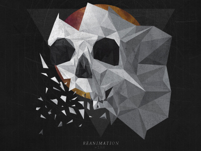_26 abstract geometry reanimation skull triangle