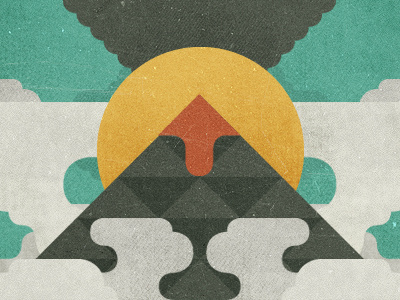 _34 abstract geometric illustration volcano