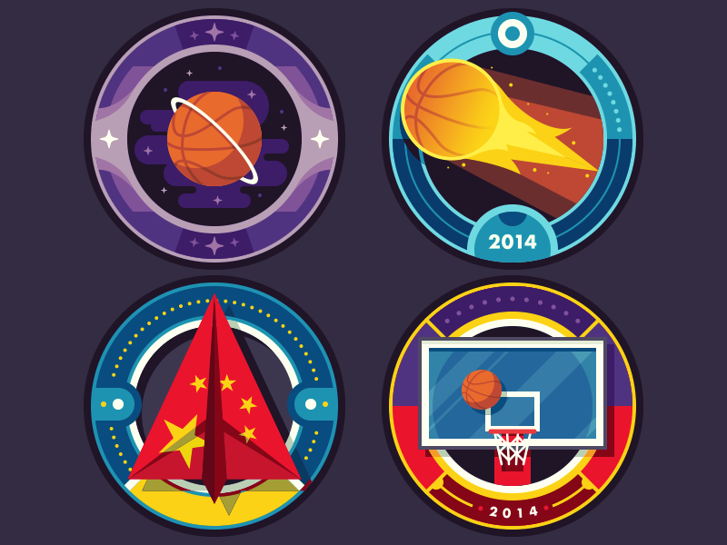 ESPN Badges: College Hoops Tip-Off 2014 badge illustration sports basketball espn