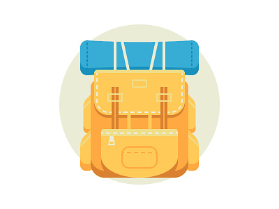 Pack Backin' backpack camping illustration