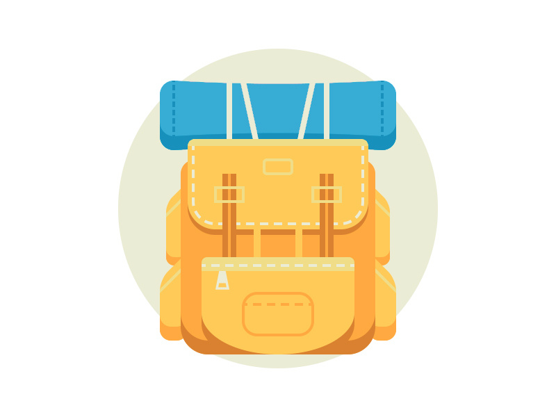 Pack Backin' backpack camping illustration