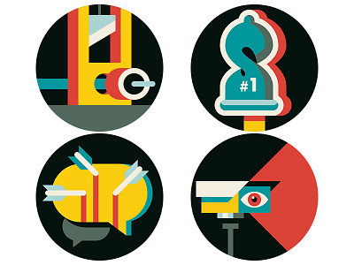 The Atlantic - Ideas of 2015 arrow camera condom editorial guillotine illustration speech bubble surveillance