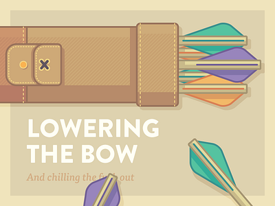 Lowering the Bow arrow illustration quiver