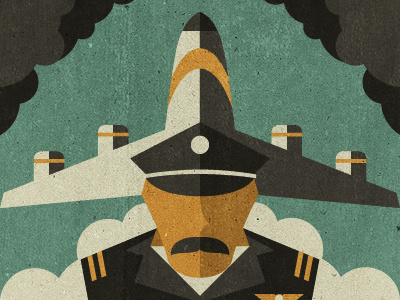 _59 clouds final flight geometric illustration mustache pilot plane storm