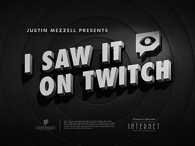 I Saw It On Twitch design title card twitch vintage