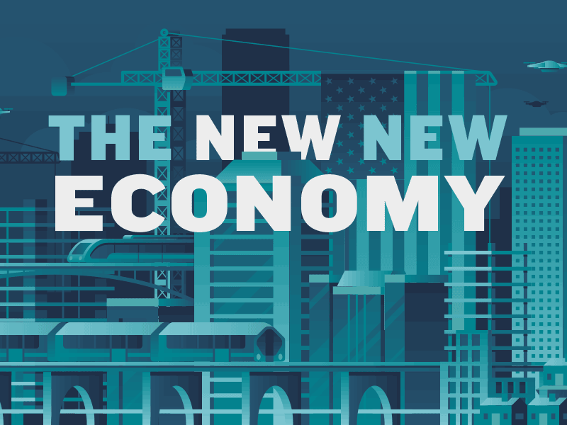 The New New Economy city economy editorial illustration