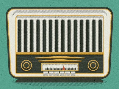 _69 am dial fm illustration knobs radio vintage
