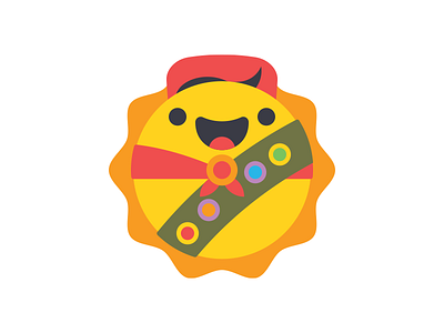 Sun Scouts Unite! badge boy cub happy illustration scout smile sun