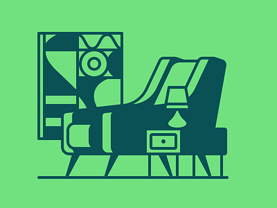A Place For Your Butt chair furniture illustration set
