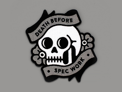 Death Before Spec Work Patches death before spec work patch skull super team deluxe