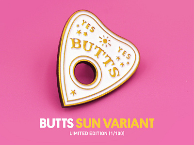 Super Team Deluxe: Butts (Sun Variant) butts enamel pin ouija