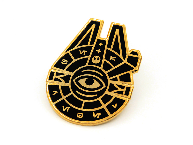 Star Wars Cult super team deluxe millenium falcon star wars lapel pin enamel