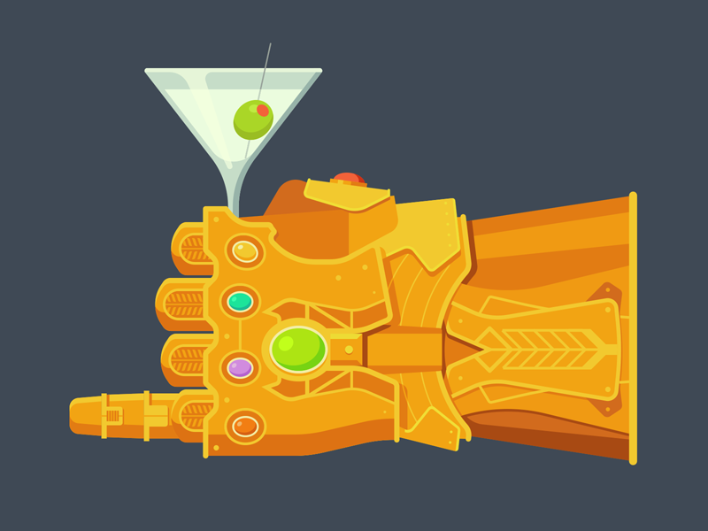 Infinity Flauntlet illustration thanos marvel infinity gauntlet