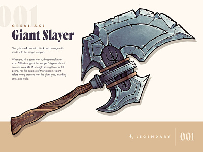 D&D Armory: Giant Slayer dnd dndarmory dungeons and dragons illustration procreate weapon