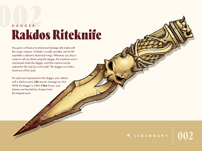 D&D Armory: Rakdos Riteknife dagger dndarmory dungeons and dragons illustration weapon