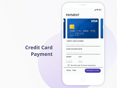 Credit Card Payment Screen Iphone UI Design