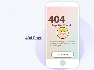 404 Error Page dailyui design graphic design ui
