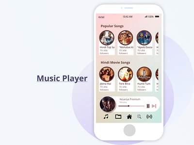 Music Player 1 dailyui design graphic design illustration ui