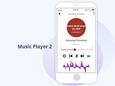 Music Player 2 branding dailyui design graphic design illustration ui vector