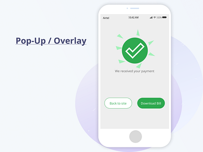 Pop - Up / Overlay Screen app dailyui design graphic design ui