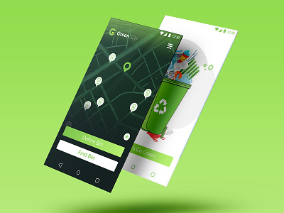 Green City Mobile App UI/UX app illustration logo ui ux vector