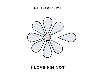 I love him not ♡ design dribbbleweeklywarmup highlights holiday icon iconography illustration illustrator love minimal muted muted colors pastels shading shadows valentine valentinesday vector